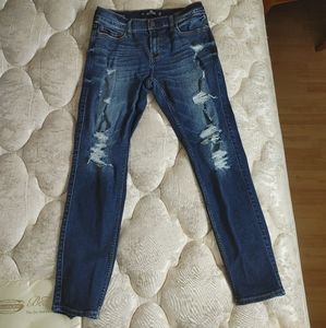Hollister ripped skinny jeans